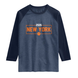 Vintage New York Hoops Pride 2026 Graphic Raglan Shirt