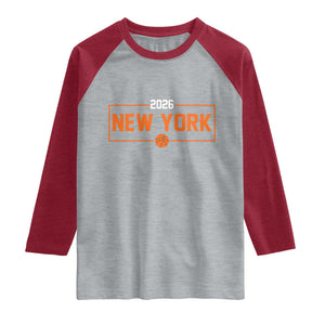 Vintage New York Hoops Pride 2026 Graphic Raglan Shirt
