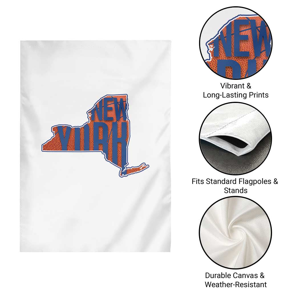 New York State Pride Graphic Garden Flag Basketball Fan Gift