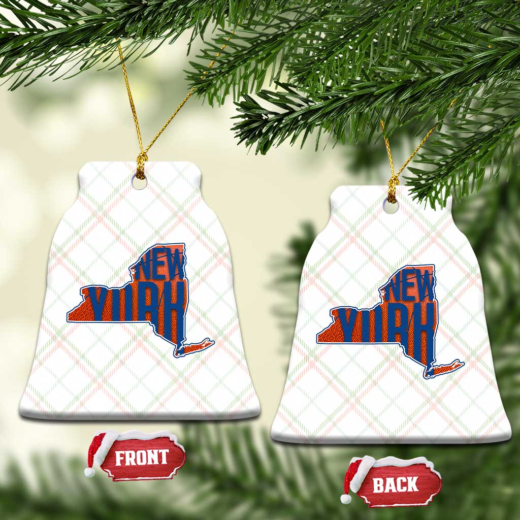 New York State Pride Graphic Ceramic Ornament Basketball Fan Gift