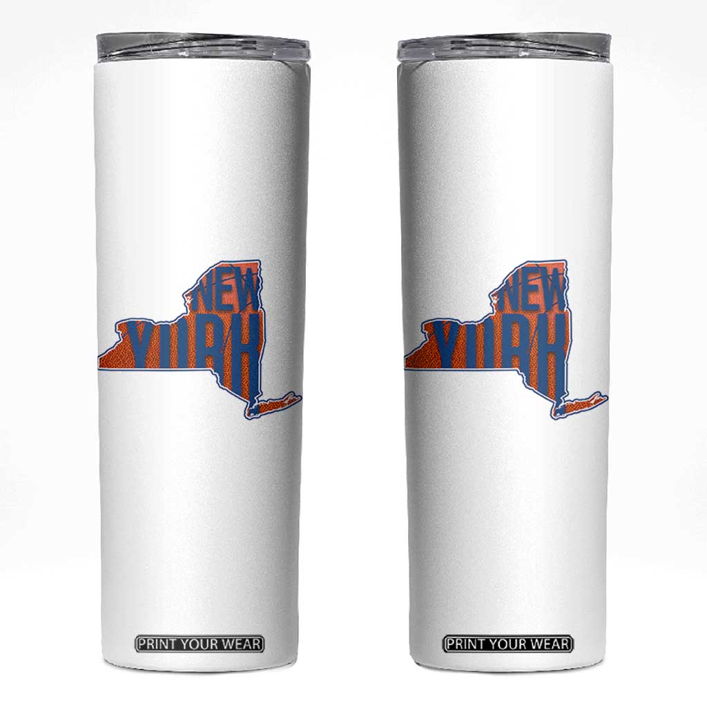 New York State Pride Graphic Skinny Tumbler Basketball Fan Gift
