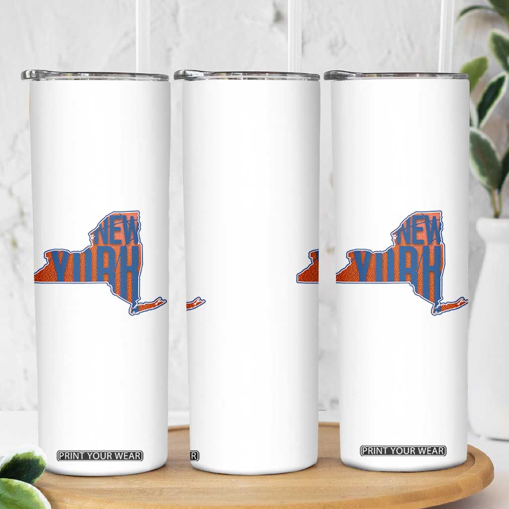 New York State Pride Graphic Skinny Tumbler Basketball Fan Gift