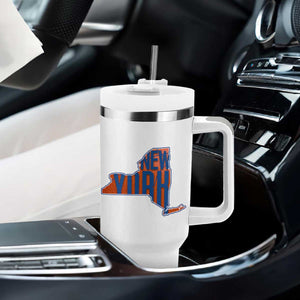 New York State Pride Graphic Tumbler With Handle Basketball Fan Gift