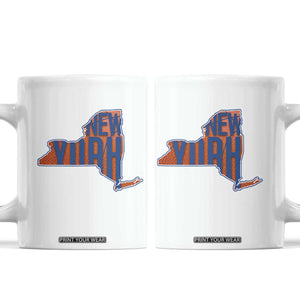 New York State Pride Graphic Coffee Mug Basketball Fan Gift