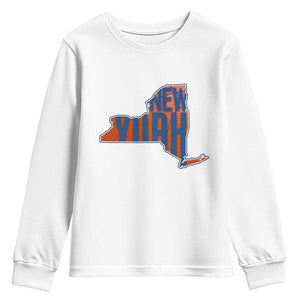 New York State Pride Graphic Youth Sweatshirt Basketball Fan Gift