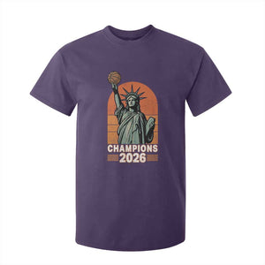 Vintage Statue Of Liberty Basketball T Shirt For Kid Champions 2026 New York Fan Gift