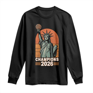 Vintage Statue Of Liberty Basketball Long Sleeve Shirt Champions 2026 New York Fan Gift