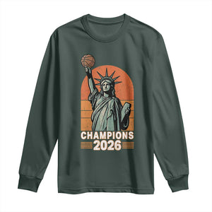 Vintage Statue Of Liberty Basketball Long Sleeve Shirt Champions 2026 New York Fan Gift