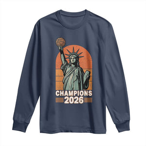 Vintage Statue Of Liberty Basketball Long Sleeve Shirt Champions 2026 New York Fan Gift