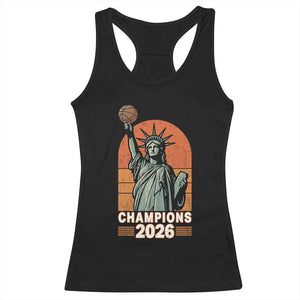 Vintage Statue Of Liberty Basketball Racerback Tank Top Champions 2026 New York Fan Gift