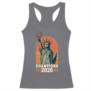 Vintage Statue Of Liberty Basketball Racerback Tank Top Champions 2026 New York Fan Gift
