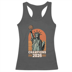 Vintage Statue Of Liberty Basketball Racerback Tank Top Champions 2026 New York Fan Gift