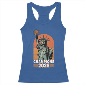 Vintage Statue Of Liberty Basketball Racerback Tank Top Champions 2026 New York Fan Gift