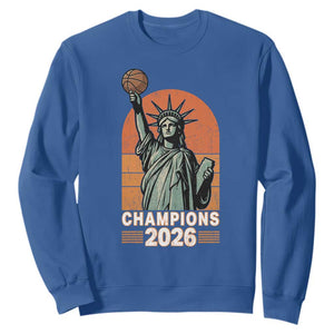 Vintage Statue Of Liberty Basketball Sweatshirt Champions 2026 New York Fan Gift