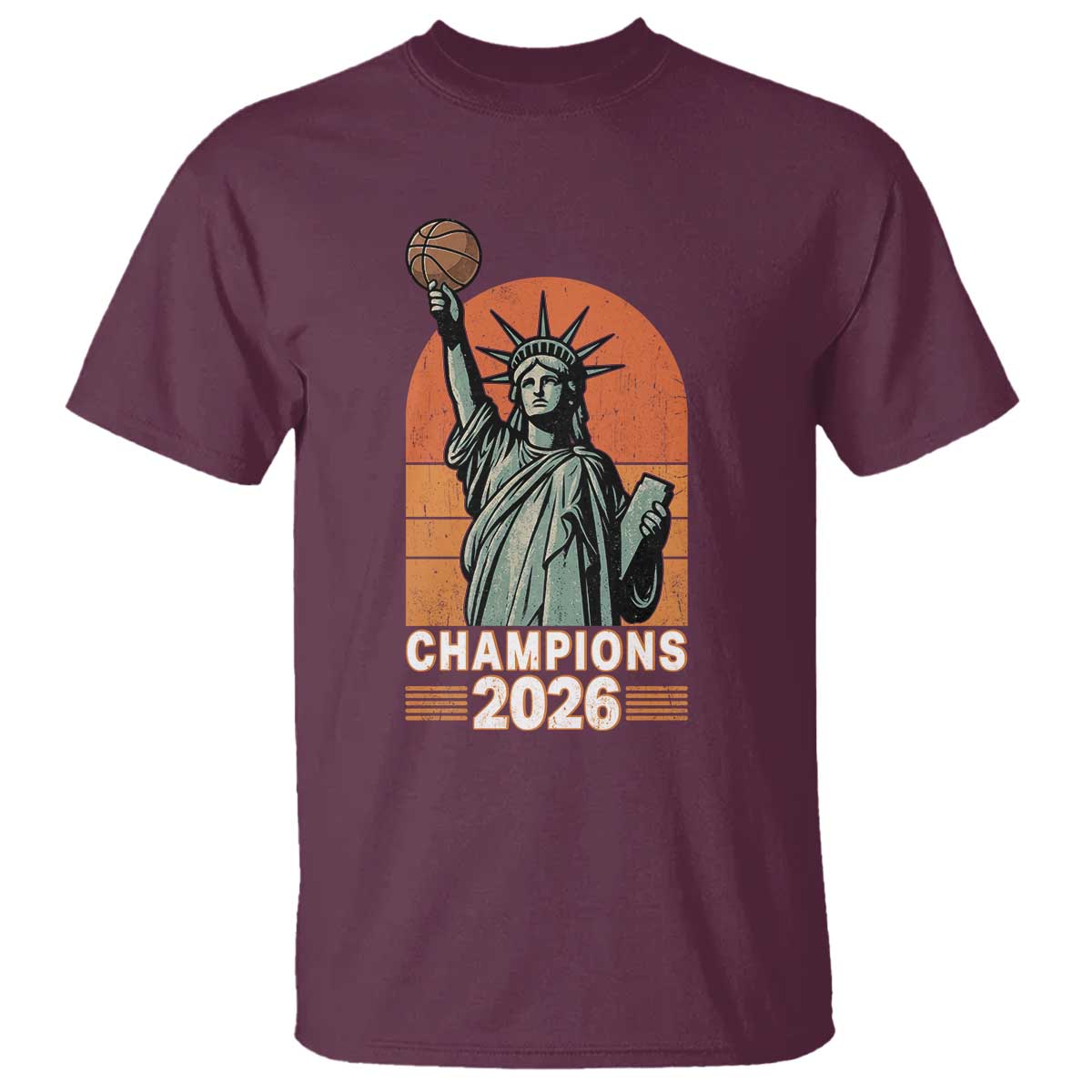 Vintage Statue Of Liberty Basketball T Shirt Champions 2026 New York Fan Gift