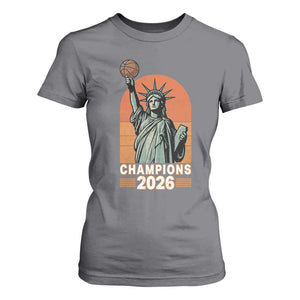 Vintage Statue Of Liberty Basketball T Shirt For Women Champions 2026 New York Fan Gift