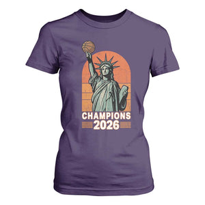 Vintage Statue Of Liberty Basketball T Shirt For Women Champions 2026 New York Fan Gift
