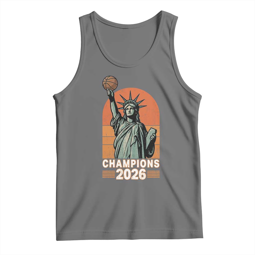 Vintage Statue Of Liberty Basketball Tank Top Champions 2026 New York Fan Gift