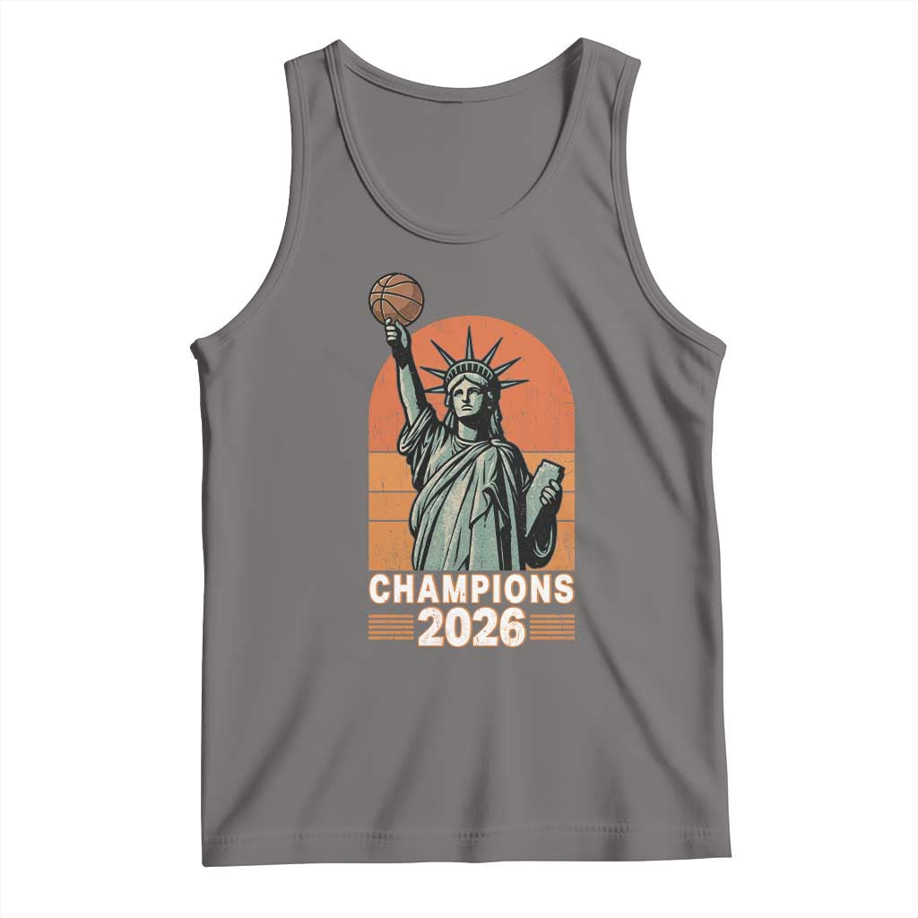 Vintage Statue Of Liberty Basketball Tank Top Champions 2026 New York Fan Gift