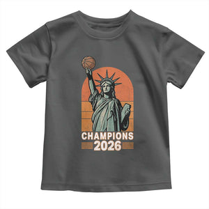 Vintage Statue Of Liberty Basketball Toddler T Shirt Champions 2026 New York Fan Gift