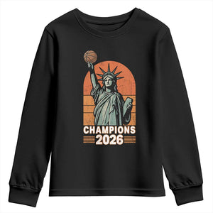 Vintage Statue Of Liberty Basketball Youth Sweatshirt Champions 2026 New York Fan Gift