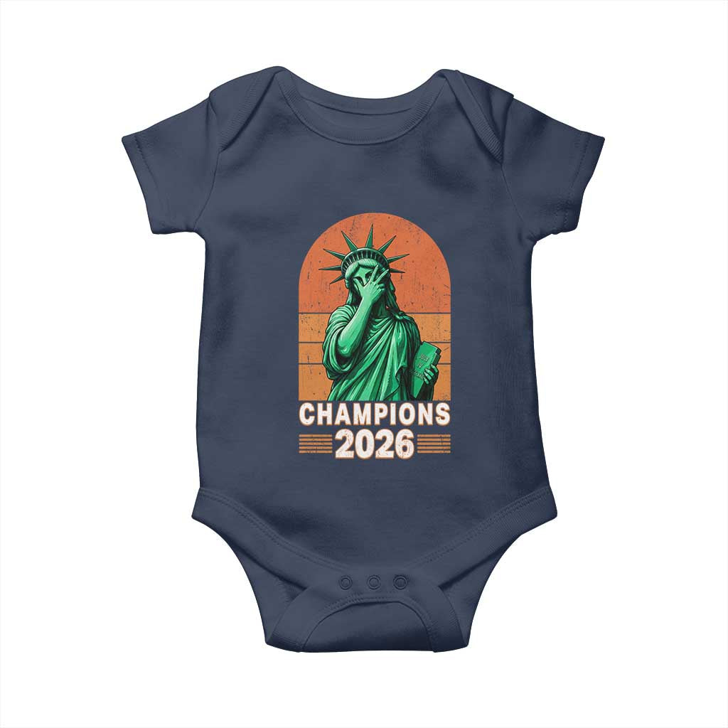 Vintage Statue Of Liberty Champions 2026 Baby Onesie New York Pride