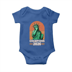 Vintage Statue Of Liberty Champions 2026 Baby Onesie New York Pride