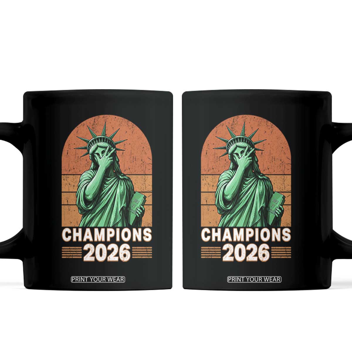 Vintage Statue Of Liberty Champions 2026 Coffee Mug New York Pride