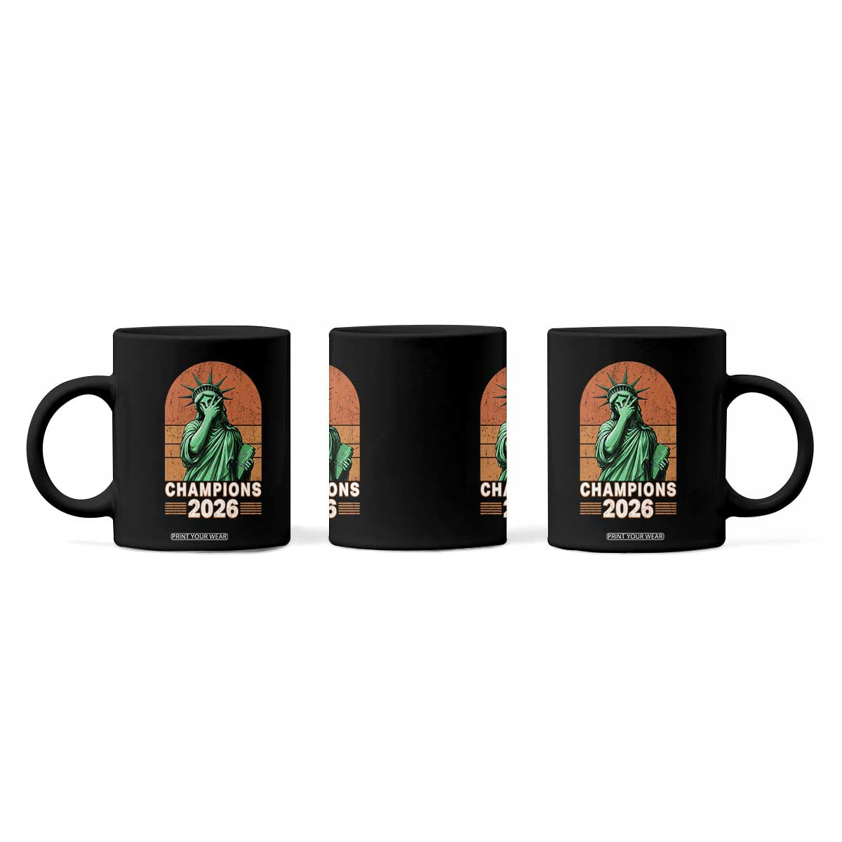 Vintage Statue Of Liberty Champions 2026 Coffee Mug New York Pride
