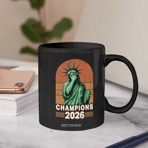 Vintage Statue Of Liberty Champions 2026 Coffee Mug New York Pride