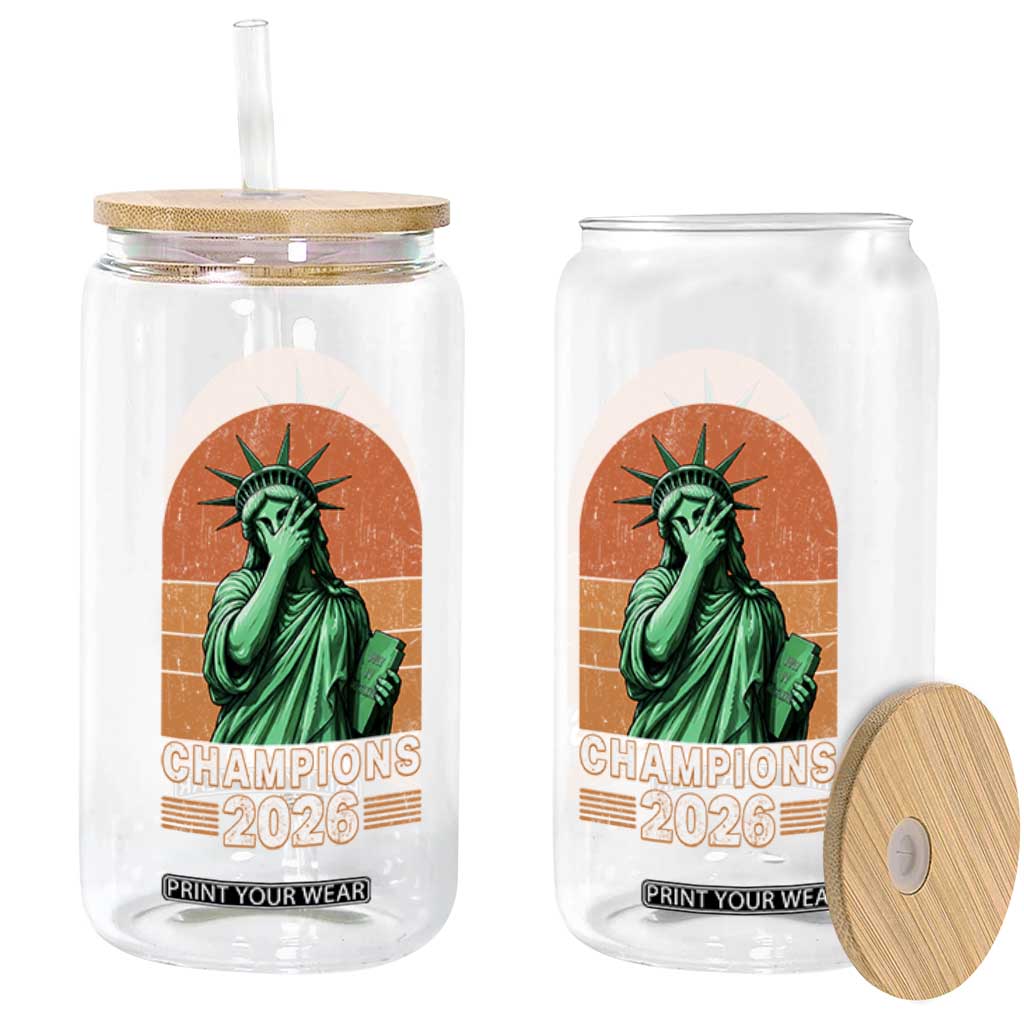 Vintage Statue Of Liberty Champions 2026 Glass Can New York Pride