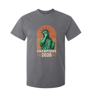Vintage Statue Of Liberty Champions 2026 T Shirt For Kid New York Pride