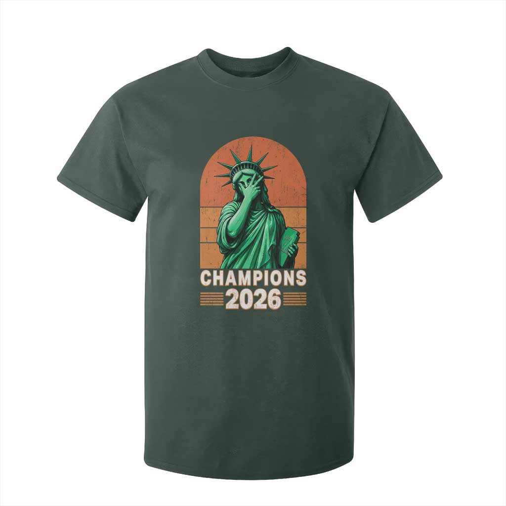 Vintage Statue Of Liberty Champions 2026 T Shirt For Kid New York Pride