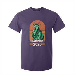 Vintage Statue Of Liberty Champions 2026 T Shirt For Kid New York Pride