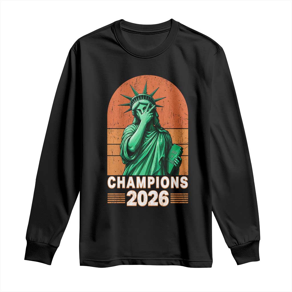 Vintage Statue Of Liberty Champions 2026 Long Sleeve Shirt New York Pride