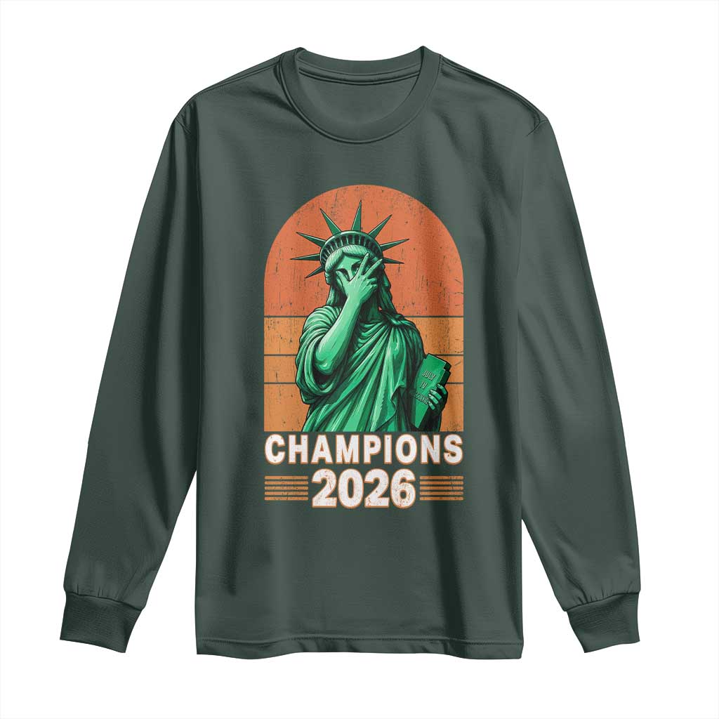 Vintage Statue Of Liberty Champions 2026 Long Sleeve Shirt New York Pride