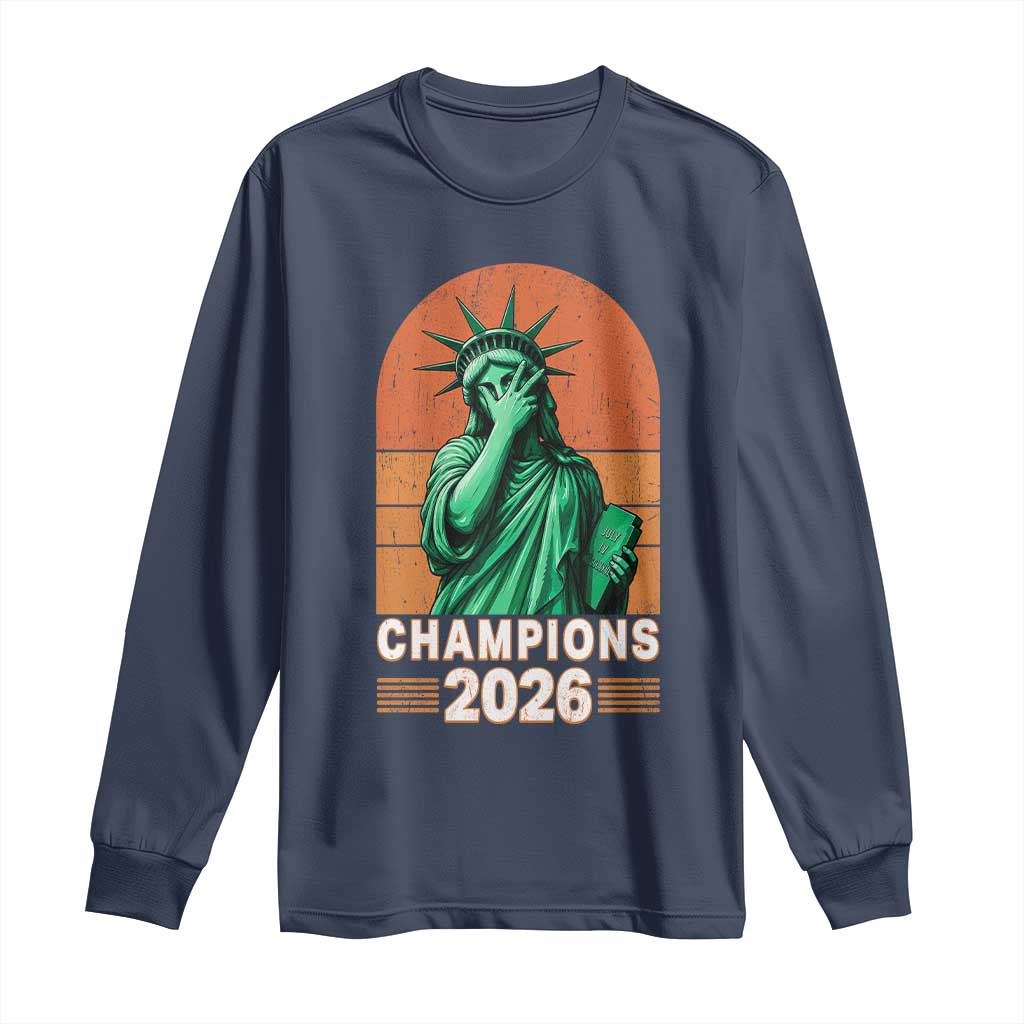 Vintage Statue Of Liberty Champions 2026 Long Sleeve Shirt New York Pride
