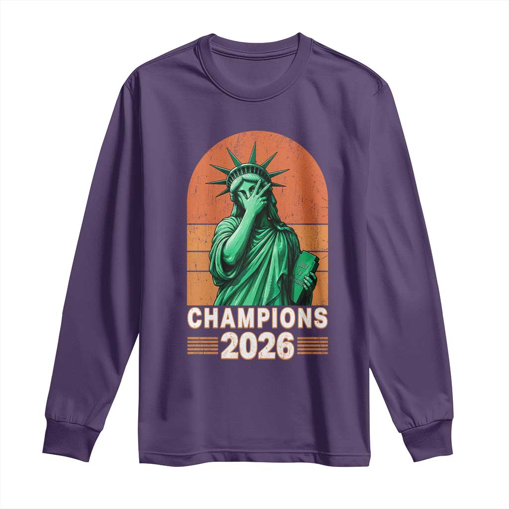 Vintage Statue Of Liberty Champions 2026 Long Sleeve Shirt New York Pride