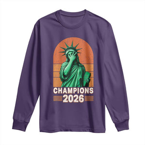 Vintage Statue Of Liberty Champions 2026 Long Sleeve Shirt New York Pride