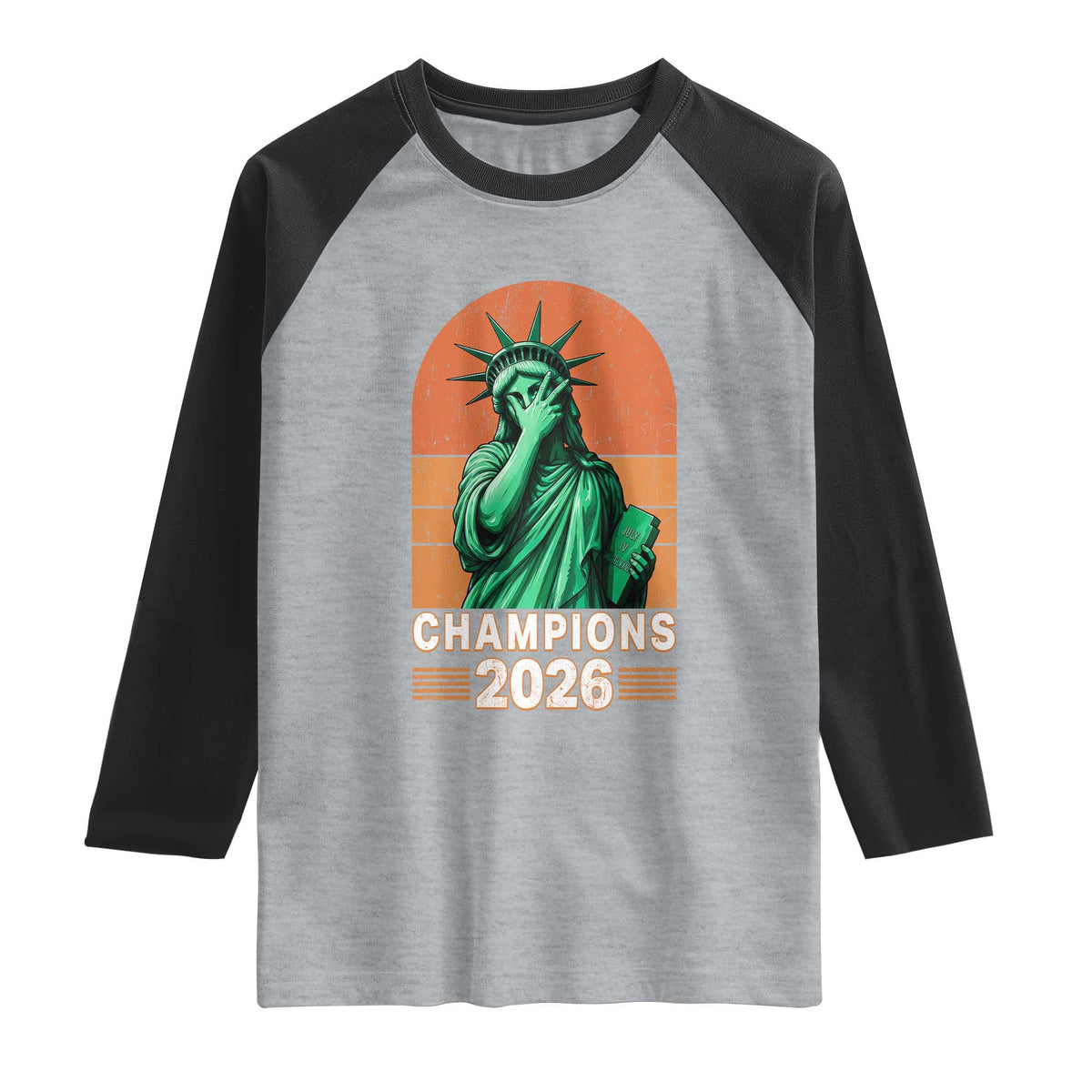 Vintage Statue Of Liberty Champions 2026 Raglan Shirt New York Pride