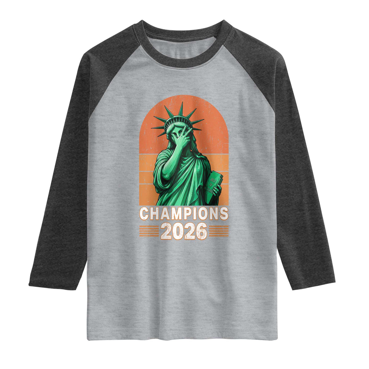Vintage Statue Of Liberty Champions 2026 Raglan Shirt New York Pride