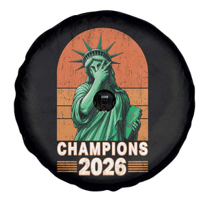 Vintage Statue Of Liberty Champions 2026 Spare Tire Cover New York Pride