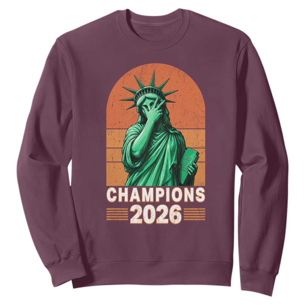 Vintage Statue Of Liberty Champions 2026 Sweatshirt New York Pride