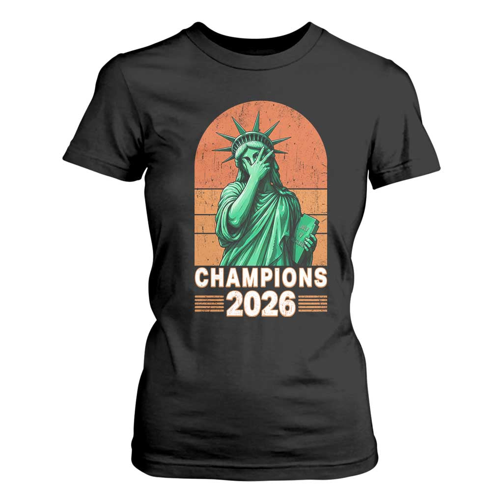 Vintage Statue Of Liberty Champions 2026 T Shirt For Women New York Pride TS12 Black Print Your Wear