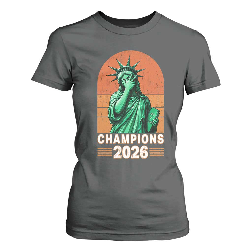 Vintage Statue Of Liberty Champions 2026 T Shirt For Women New York Pride