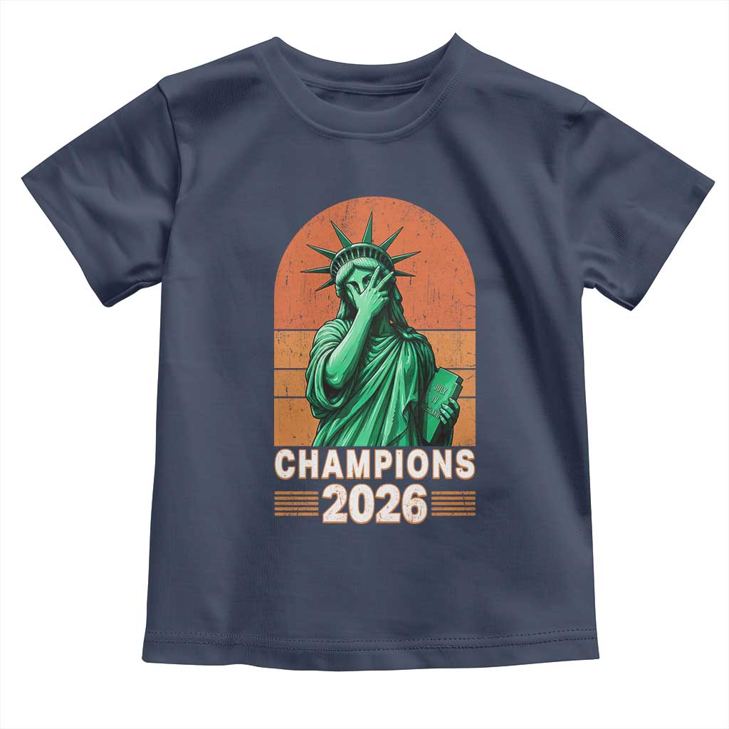 Vintage Statue Of Liberty Champions 2026 Toddler T Shirt New York Pride