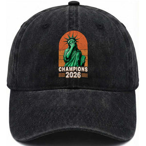 Vintage Statue Of Liberty Champions 2026 Washed Cotton Baseball Cap New York Pride
