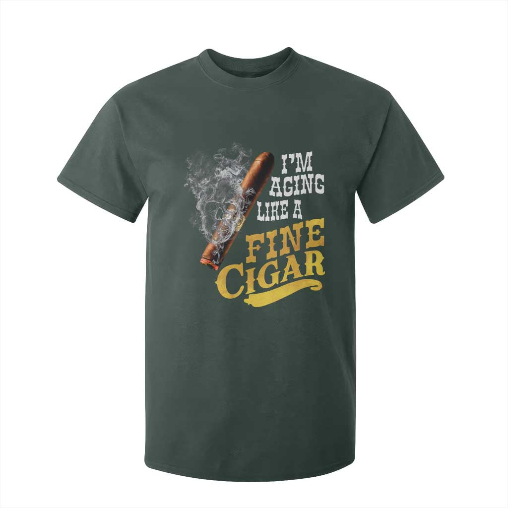 Cigar Lovers T Shirt For Kid I Am Aging Like A Fine Cigar TS12 Dark Forest Green Print Your Wear