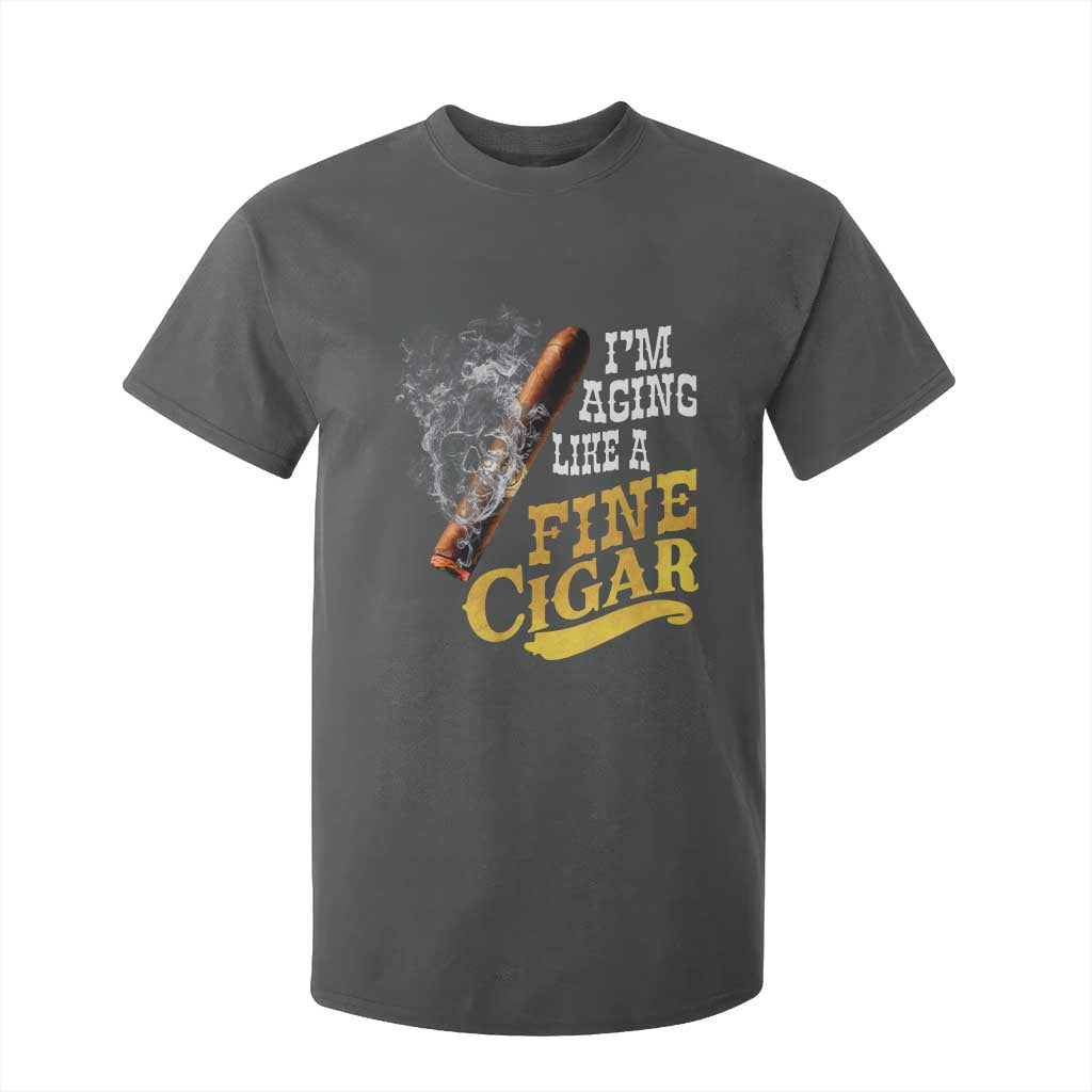 Cigar Lovers T Shirt For Kid I Am Aging Like A Fine Cigar TS12 Dark Heather Print Your Wear