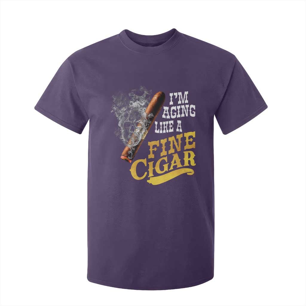 Cigar Lovers T Shirt For Kid I Am Aging Like A Fine Cigar TS12 Purple Print Your Wear